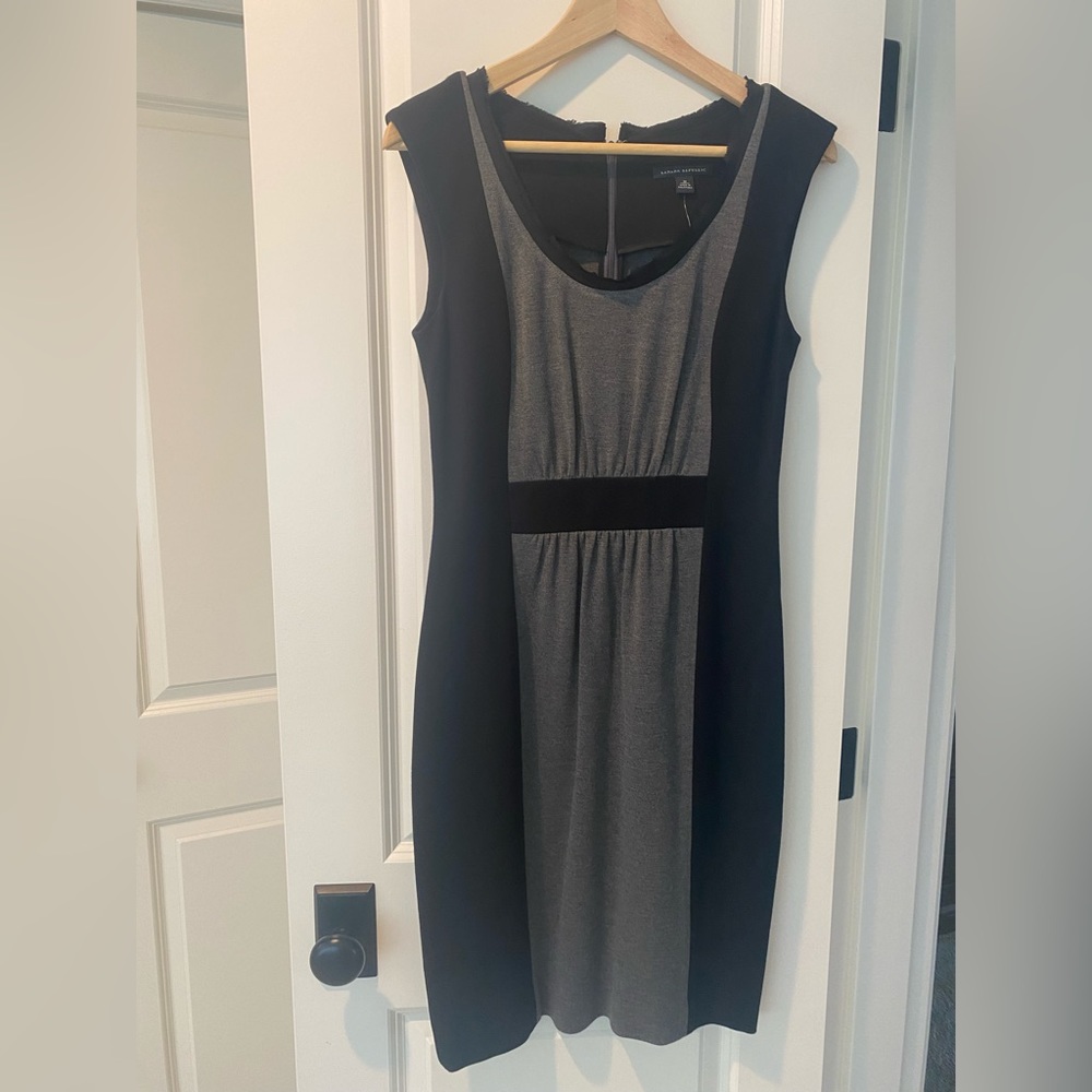NWT Banana Republic black and grey sleeveless dress